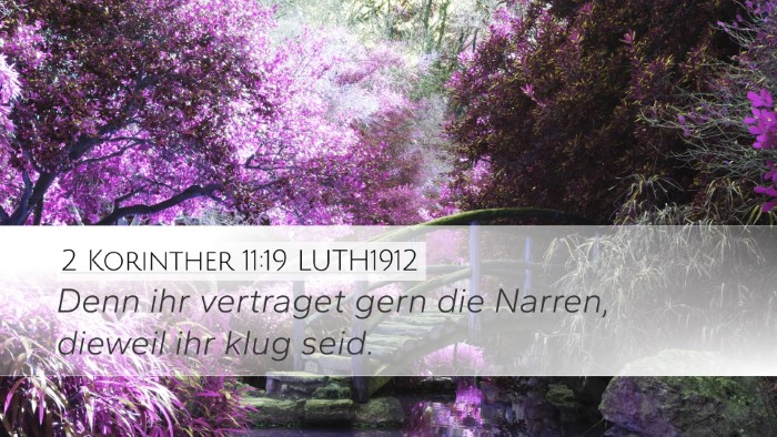 2 Korinther 11:19 LUTH1912 Bible Verse Image