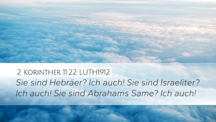 2 Korinther 11:22 LUTH1912 Bible Verse Image