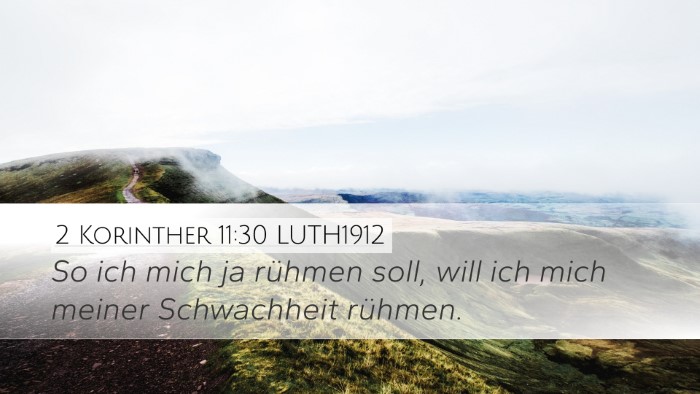 2 Korinther 11:30 LUTH1912 Desktop Wallpaper - So ich mich ja rühmen soll, will ich mich meiner - Desktop Bible Verse Wallpaper
