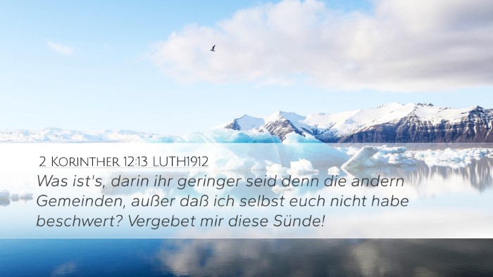 2 Korinther 12:13 LUTH1912 Bible Verse Image