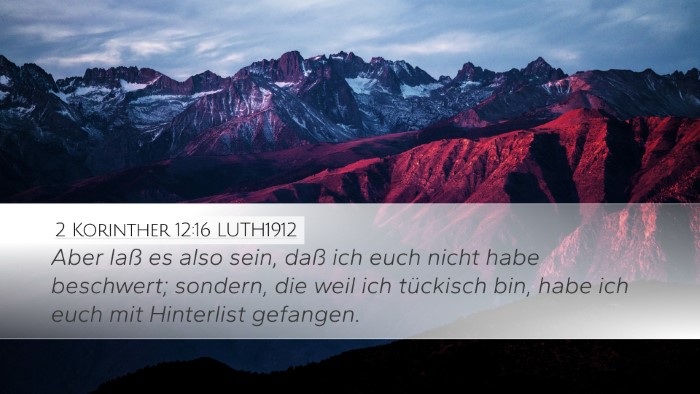 2 Korinther 12:16 LUTH1912 Bible Verse Image