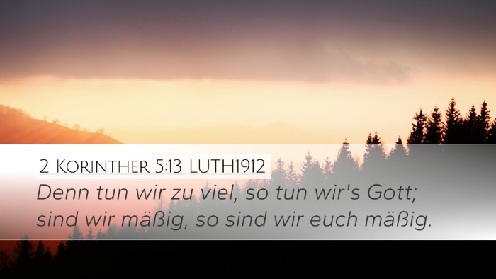 2 Korinther 5:13 LUTH1912 Bible Verse Image