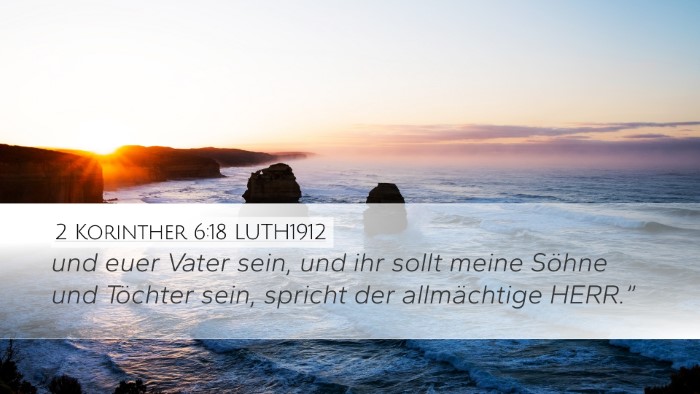 2 Korinther 6:18 LUTH1912 Bible Verse Image