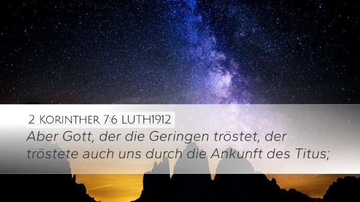 2 Korinther 7:6 LUTH1912 Bible Verse Image