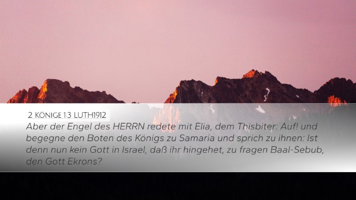 2 Könige 1:3 LUTH1912 Bible Verse Image