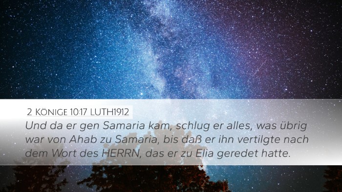 2 Könige 10:17 LUTH1912 Bible Verse Image