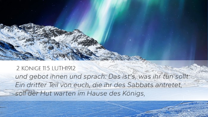 2 Könige 11:5 LUTH1912 Bible Verse Image