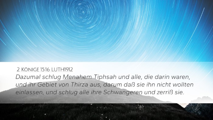 2 Könige 15:16 LUTH1912 Bible Verse Image