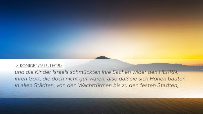 2 Könige 17:9 LUTH1912 Bible Verse Image