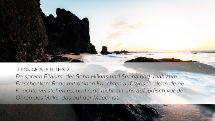 2 Könige 18:26 LUTH1912 Bible Verse Image