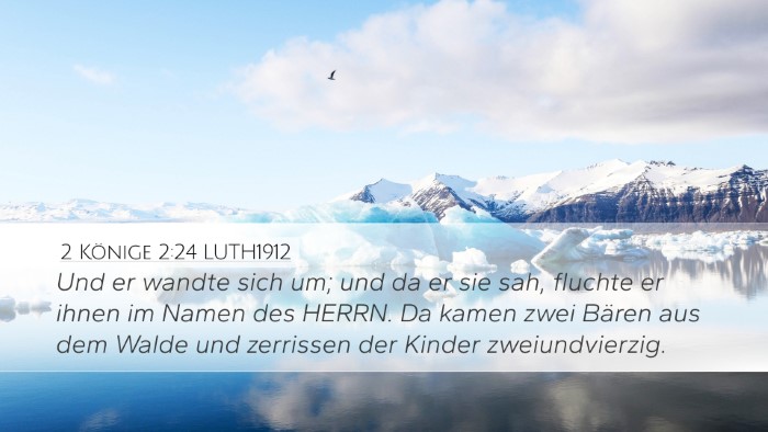 2 Könige 2:24 LUTH1912 Bible Verse Image