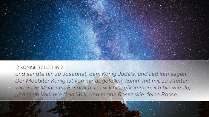 2 Könige 3:7 LUTH1912 Bible Verse Image