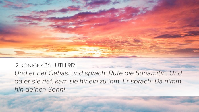 2 Könige 4:36 LUTH1912 Bible Verse Image