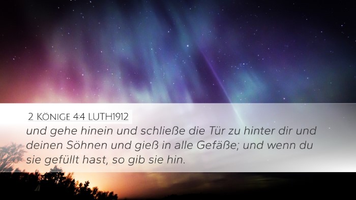 2 Könige 4:4 LUTH1912 Bible Verse Image