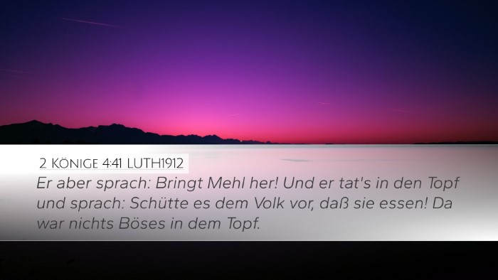 2 Könige 4:41 LUTH1912 Bible Verse Image