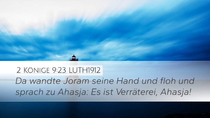 2 Könige 9:23 LUTH1912 Bible Verse Image