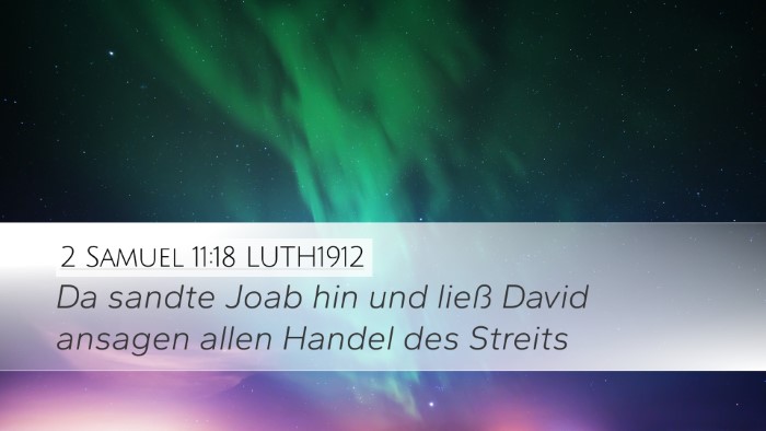 2 Samuel 11:18 LUTH1912 Bible Verse Image