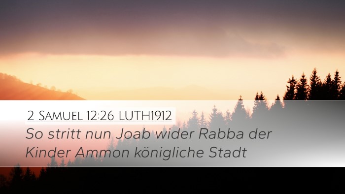 2 Samuel 12:26 LUTH1912 Bible Verse Image