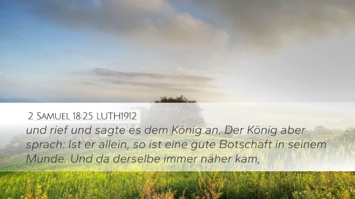 2 Samuel 18:25 LUTH1912 Desktop Wallpaper - und rief und sagte es dem König an. Der König - Desktop Bible Verse Wallpaper