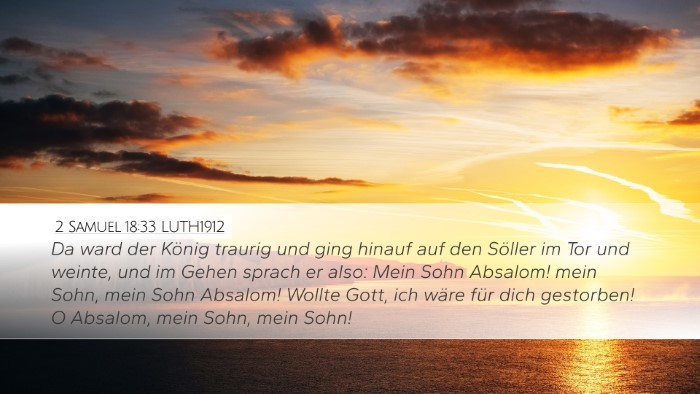 2 Samuel 18:33 LUTH1912 Bible Verse Image