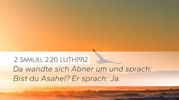 2 Samuel 2:20 LUTH1912 Desktop Wallpaper - Da wandte sich Abner um und sprach: Bist du - Desktop Bible Verse Wallpaper