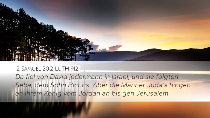 2 Samuel 20:2 LUTH1912 Bible Verse Image