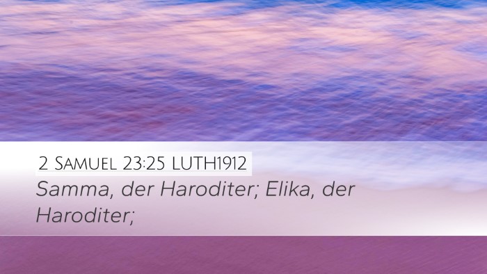 2 Samuel 23:25 LUTH1912 Bible Verse Image