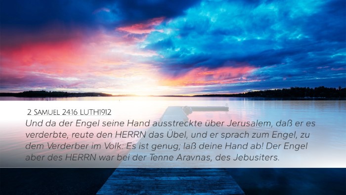 2 Samuel 24:16 LUTH1912 Bible Verse Image