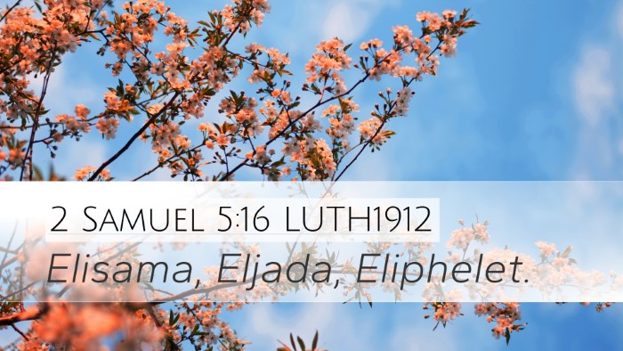 2 Samuel 5:16 LUTH1912 Bible Verse Image