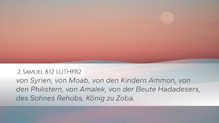 2 Samuel 8:12 LUTH1912 Desktop Wallpaper - von Syrien, von Moab, von den Kindern Ammon, von - Desktop Bible Verse Wallpaper
