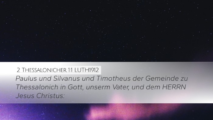2 Thessalonicher 1:1 LUTH1912 Desktop Wallpaper - Paulus und Silvanus und Timotheus der Gemeinde zu - Desktop Bible Verse Wallpaper