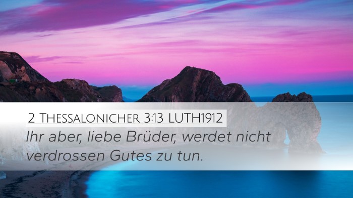 2 Thessalonicher 3:13 LUTH1912 Bible Verse Image