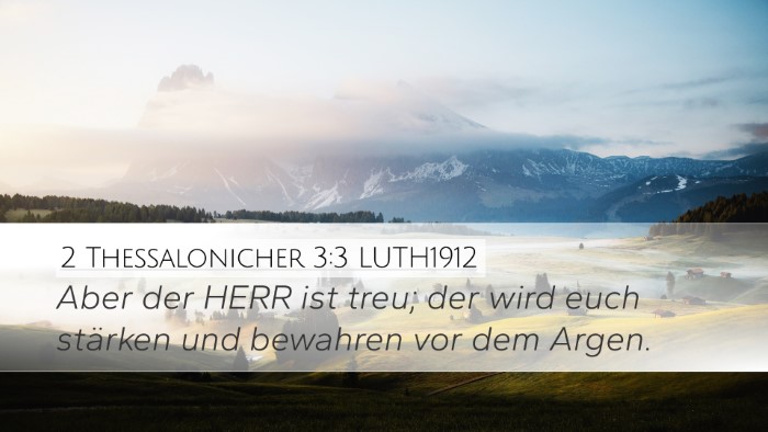 2 Thessalonicher 3:3 LUTH1912 Bible Verse Image