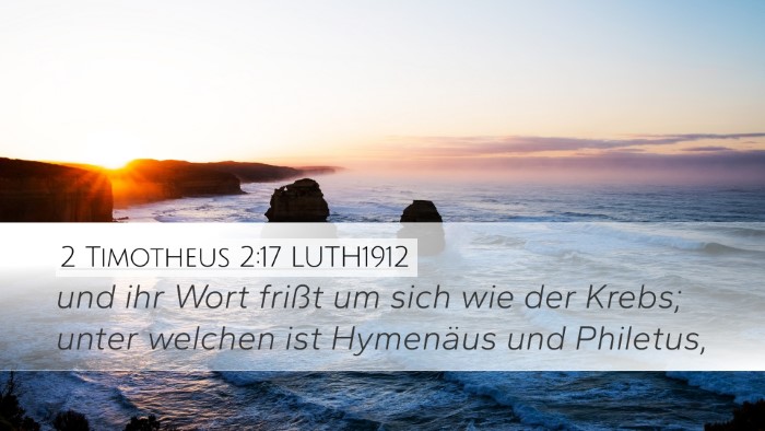 2 Timotheus 2:17 LUTH1912 Bible Verse Image