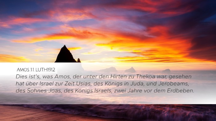 Amos 1:1 LUTH1912 Bible Verse Image