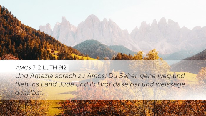 Amos 7:12 LUTH1912 Bible Verse Image