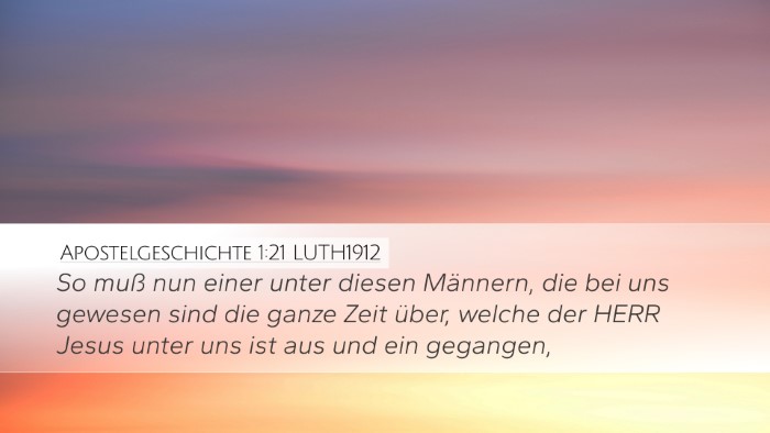 Apostelgeschichte 1:21 LUTH1912 Bible Verse Image