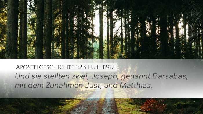 Apostelgeschichte 1:23 LUTH1912 Bible Verse Image