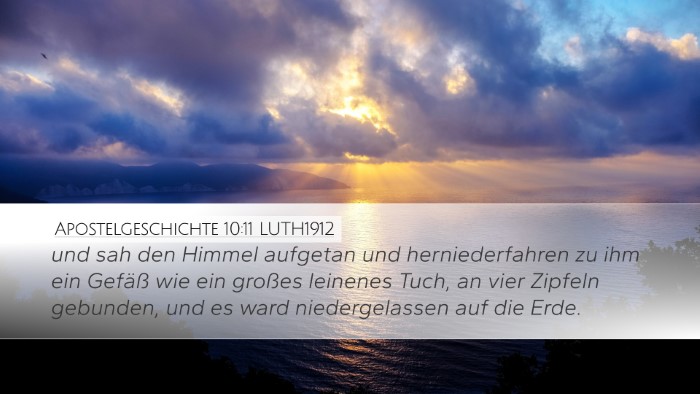 Apostelgeschichte 10:11 LUTH1912 Bible Verse Image