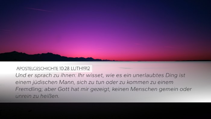 Apostelgeschichte 10:28 LUTH1912 Bible Verse Image