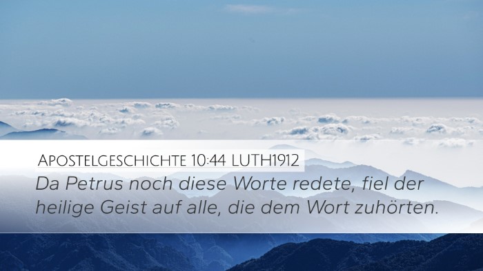 Apostelgeschichte 10:44 LUTH1912 Bible Verse Image
