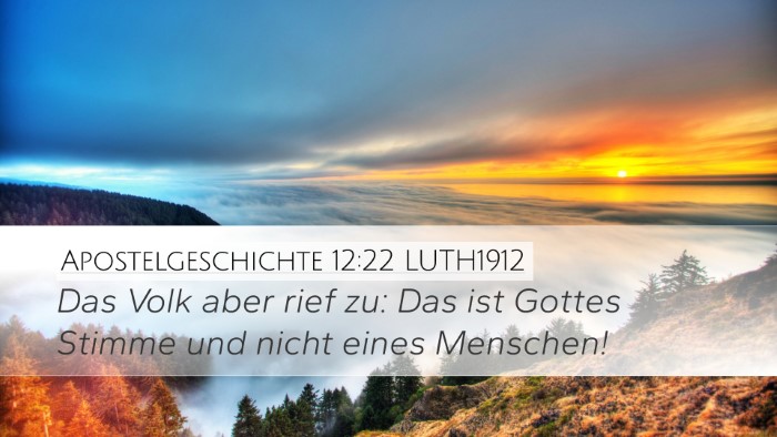Apostelgeschichte 12:22 LUTH1912 Bible Verse Image