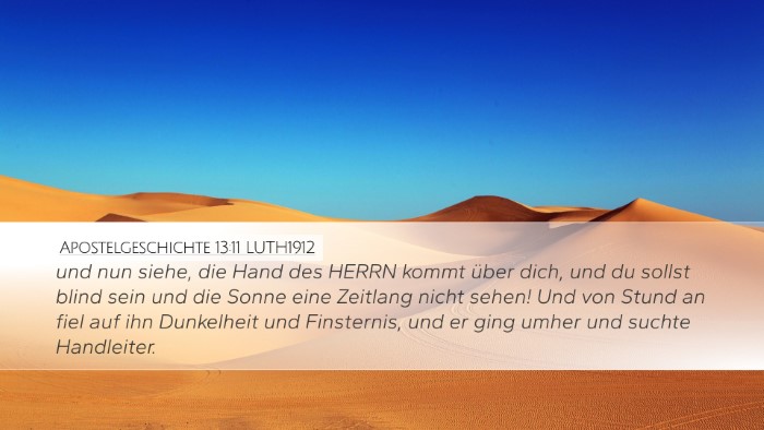 Apostelgeschichte 13:11 LUTH1912 Bible Verse Image