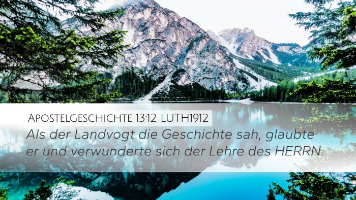 Apostelgeschichte 13:12 LUTH1912 Bible Verse Image