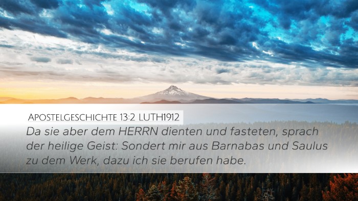 Apostelgeschichte 13:2 LUTH1912 Bible Verse Image