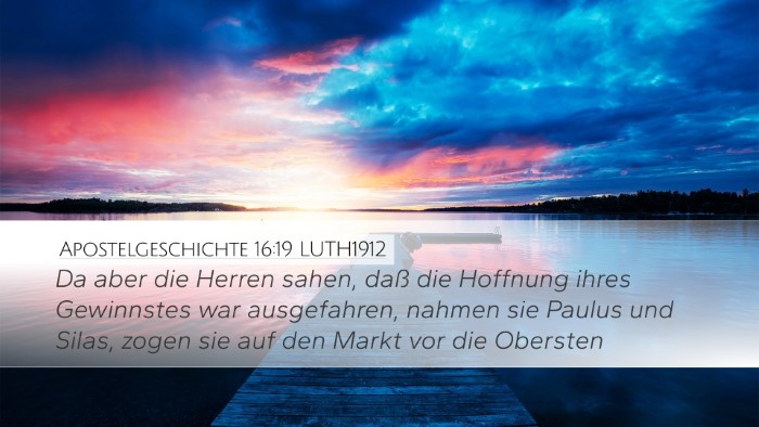 Apostelgeschichte 16:19 LUTH1912 Bible Verse Image