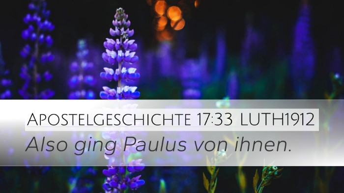 Apostelgeschichte 17:33 LUTH1912 Desktop Wallpaper - Also ging Paulus von - Desktop Bible Verse Wallpaper