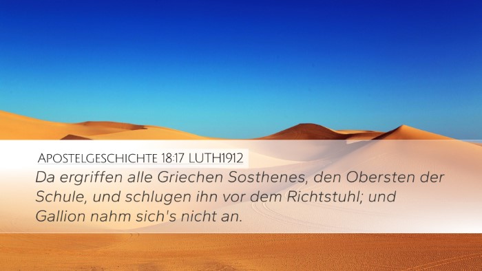 Apostelgeschichte 18:17 LUTH1912 Bible Verse Image