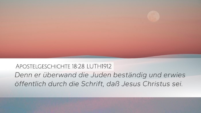 Apostelgeschichte 18:28 LUTH1912 Bible Verse Image