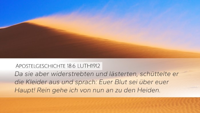 Apostelgeschichte 18:6 LUTH1912 Bible Verse Image